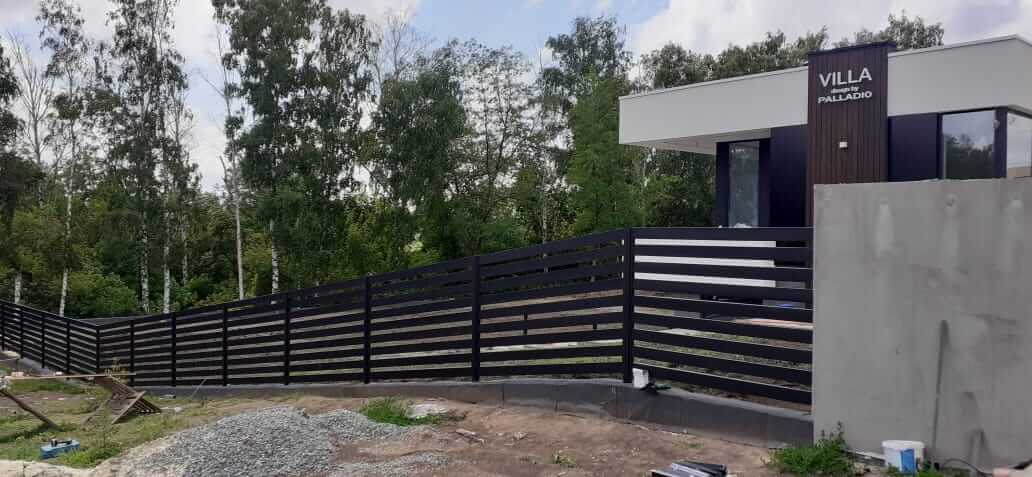 Забор-ранчо из металлопланкена 48м RAL9005 Черный МАТТЕ фото 2 в Москве