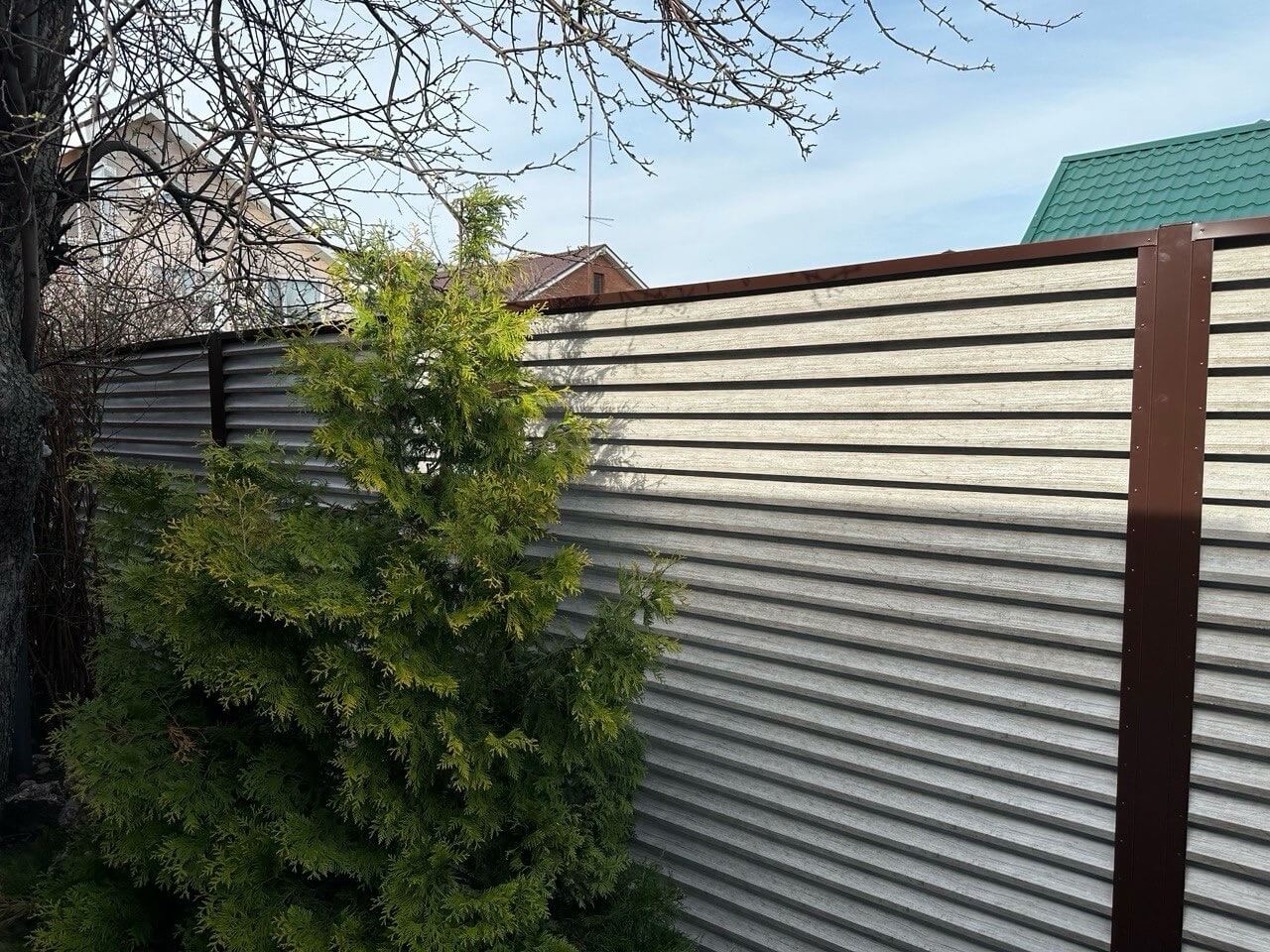 Забор-жалюзи из ламелей ЭКО-Z 32м Ясень Printech фото 1 в Москве