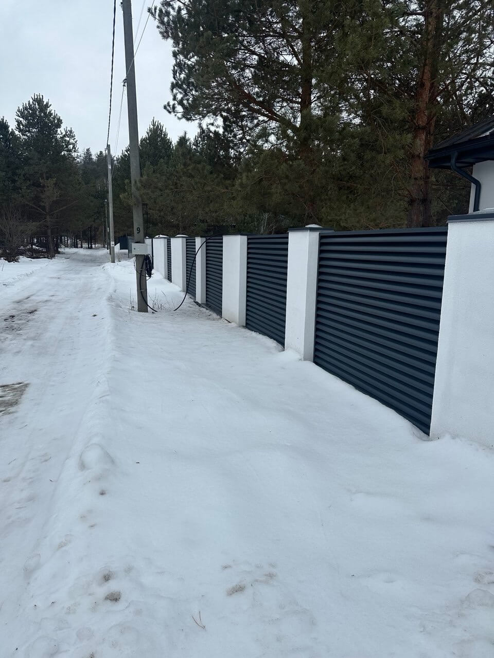 Забор-жалюзи 76м RAL7024/7024 Серый Графит двусторонний МАТТЕ фото 5 в Москве