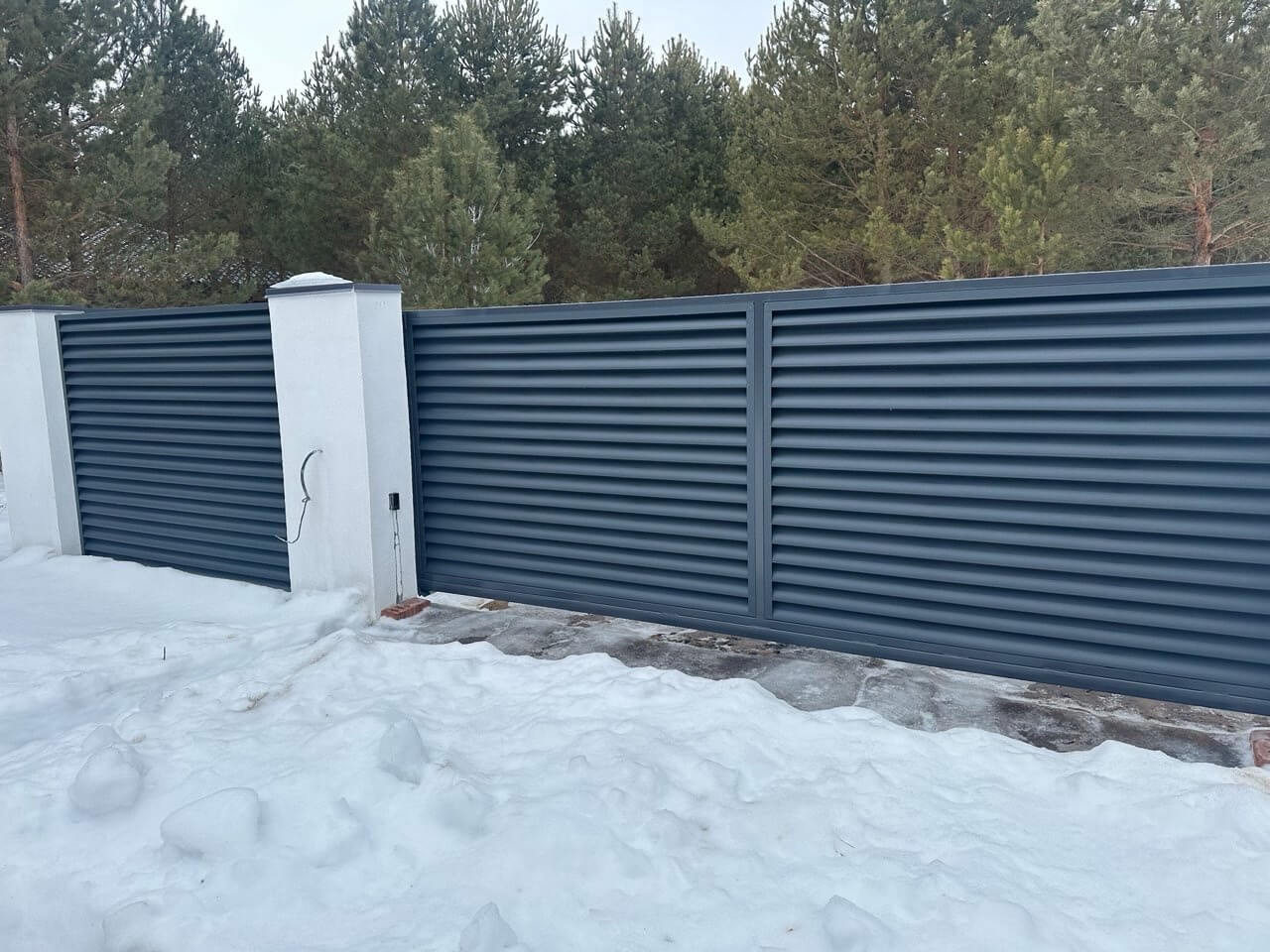 Забор-жалюзи 76м RAL7024/7024 Серый Графит двусторонний МАТТЕ в Москве
