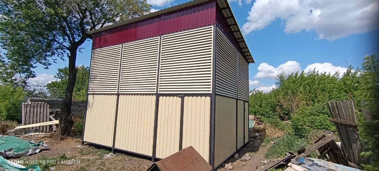 Сенник из ламелей еврожалюзи RAL1015 Слоновая Кость фото 2 в Москве