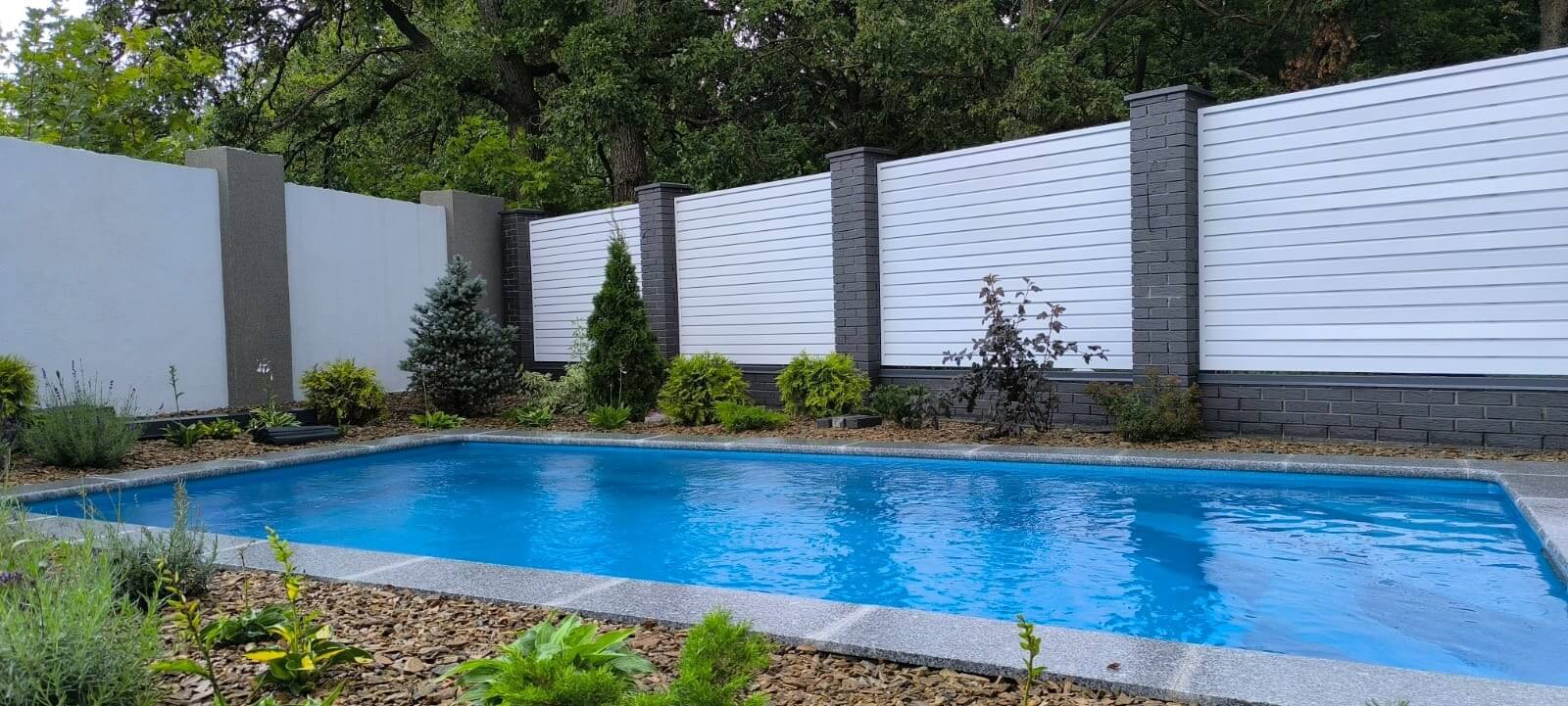 Забор-жалюзи из ламелей Хай-Тек 54м RAL9003 Белый фото 4 в Москве