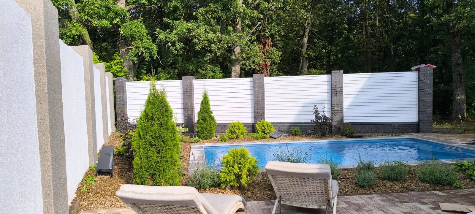 Забор-жалюзи из ламелей Хай-Тек 54м RAL9003 Белый фото 1 в Москве