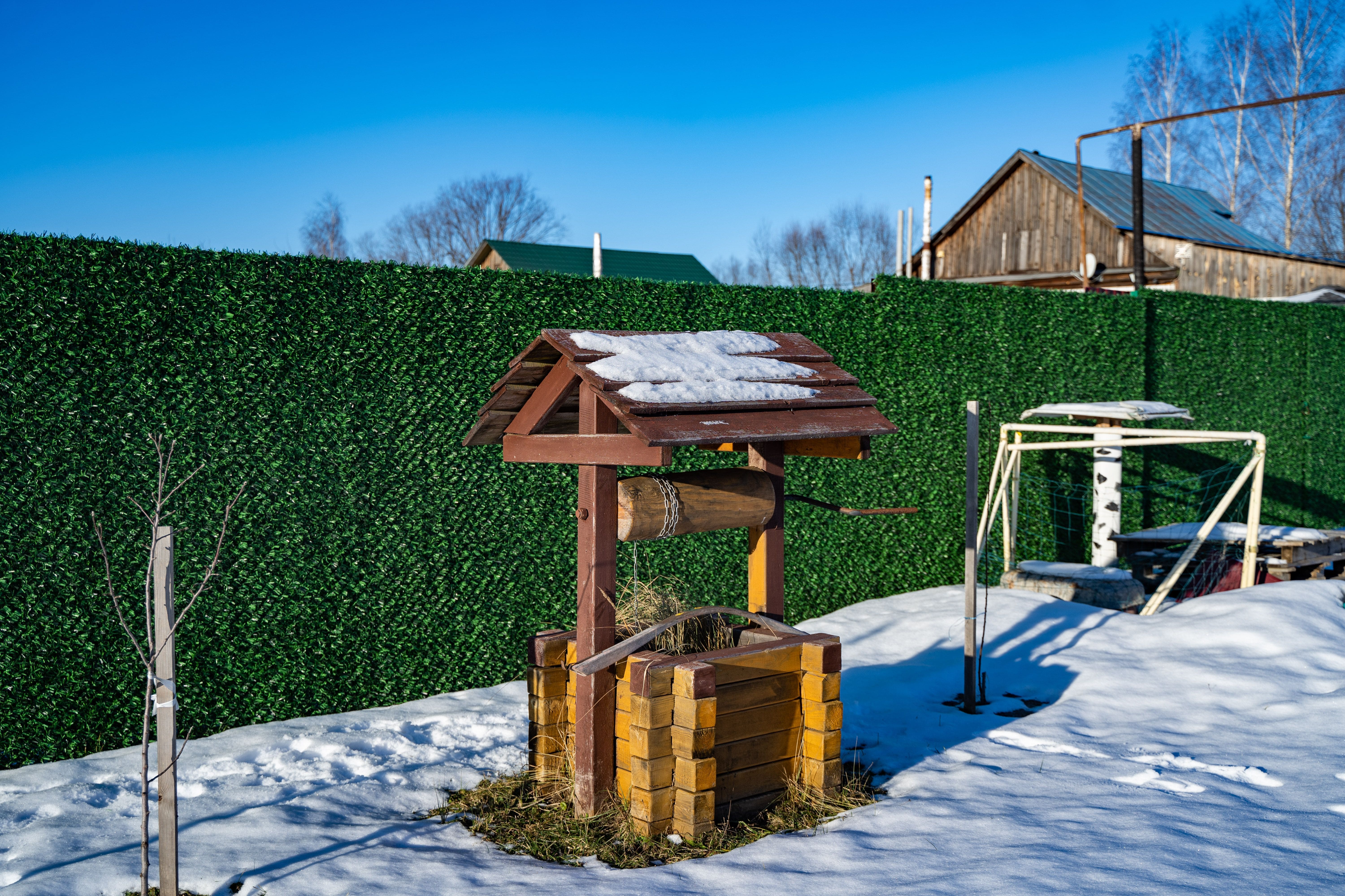 Вечнозеленый забор Grass Fence рулон 2м фото 7 в Москве